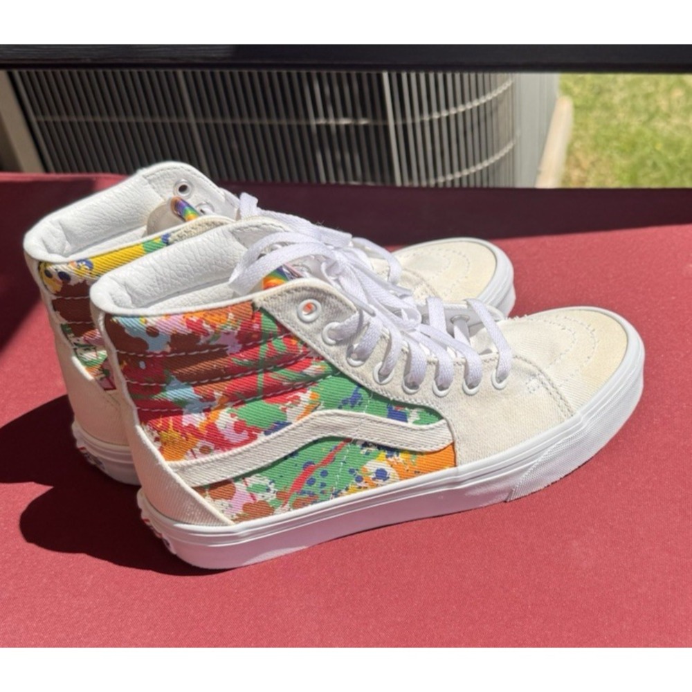 Vans Sk8-Hi Pride Together As Ourselves Floral High Top Sneakers Off White Multi